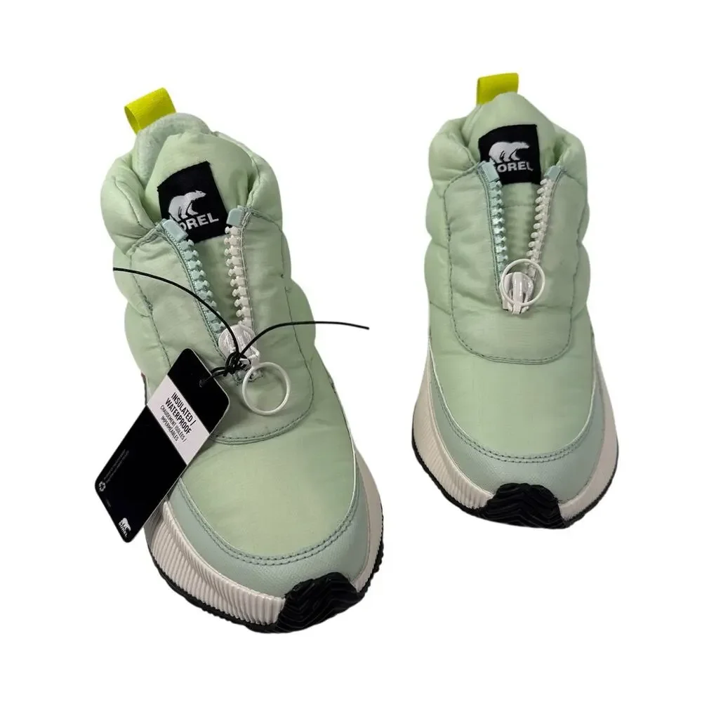 Sorel x‎ Prana Out N About III Winter Bootie Womens 8 Puffy Zip Waterproof Green